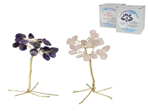 Wire gemstone tree on gold base assorted