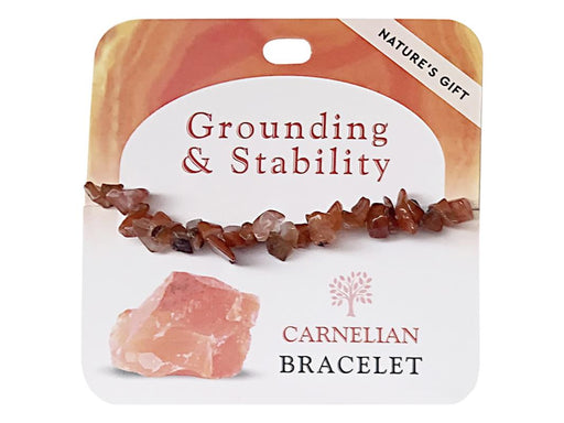 Carnelian gemstone bead bracelet