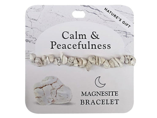 Magnesite gemstone bead bracelet