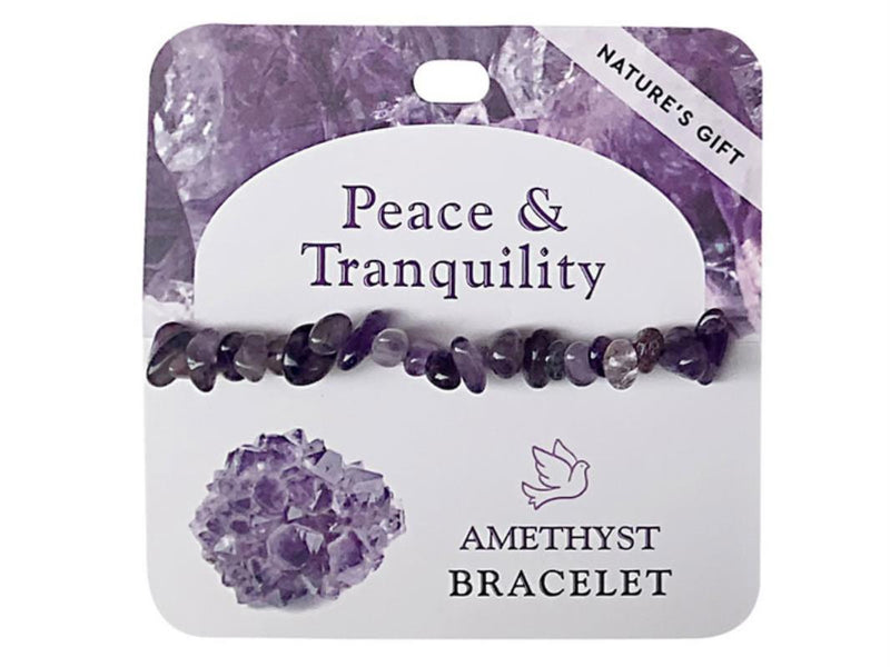 Amethyst gemstone bead bracelet