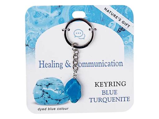 Turquoise gemstone key ring