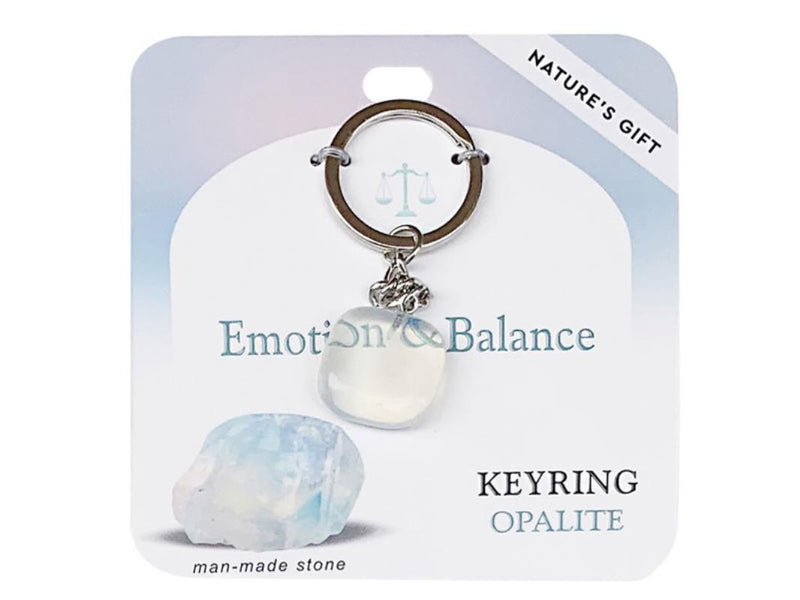 Opalite gemstone key ring