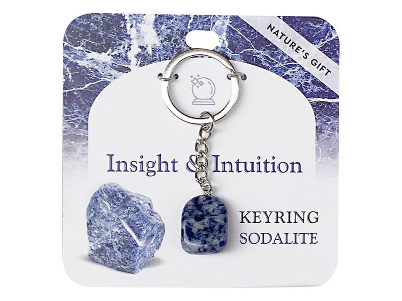 Sodalite gemstone key ring