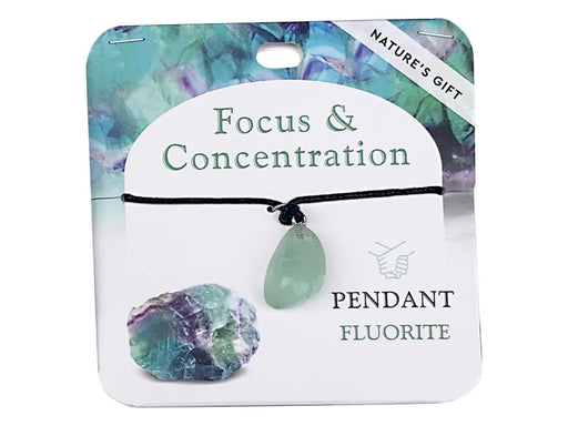 Fluorite gemstone pendant necklace