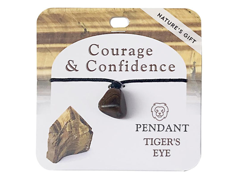 Tiger eye gemstone pendant necklace