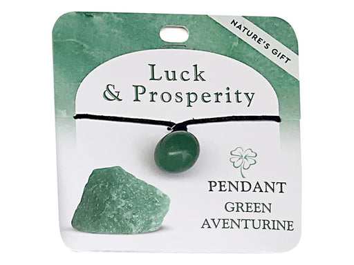 Green aventurine gemstone pendant necklace
