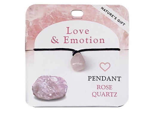 Rose quartz gemstone pendant necklace