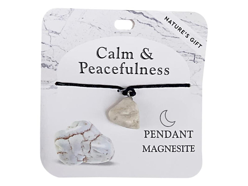 Magnesite gemstone pendant necklace