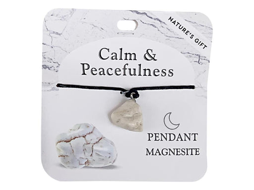 Magnesite gemstone pendant necklace