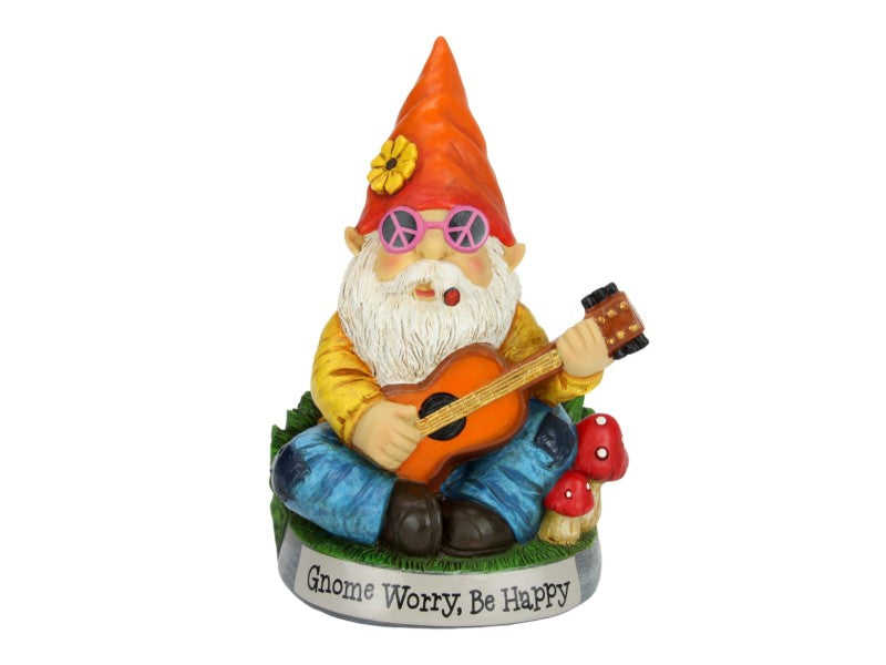 Hippie garden gnome peace sign
