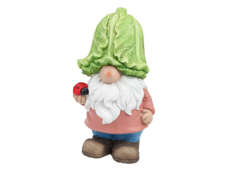 Gnome figurine with lettuce hat