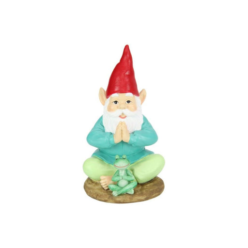 Sitting Yoga Gnome with Frog 18cm