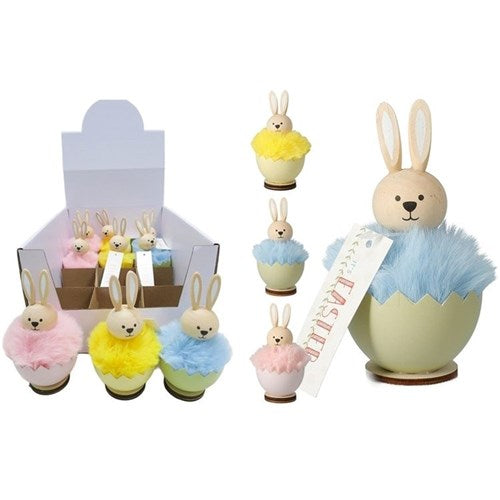 Rabbit inside egg decoration pastel finish