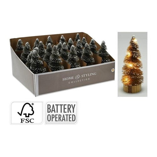 15 cm green sisal tree with 8 LEDs