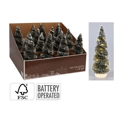 20 cm green sisal tree with 12 LEDs