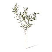 Artificial grey green olive leaf branch 114cm – thumbnail
