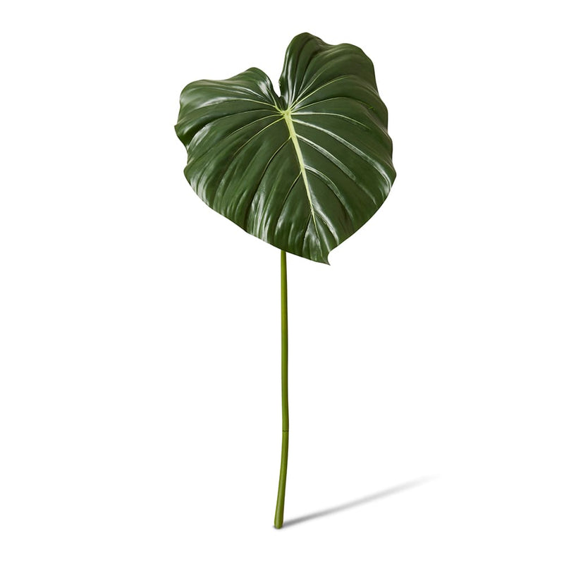 Artificial green philodendron leaf stem 96cm