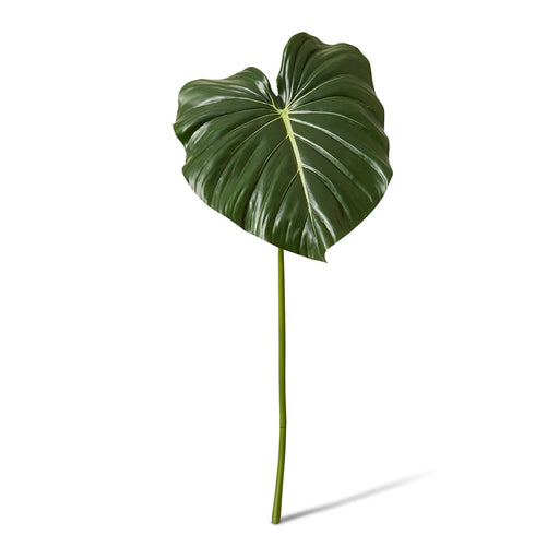 Artificial green philodendron leaf stem 96cm