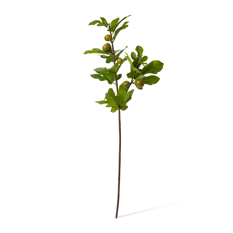 Artificial green fig branch 86cm