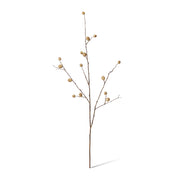 Natural dried look artificial berry pod branch 85cm – thumbnail