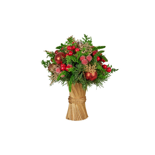 Ronis Christmas Bouquet Berries & Baubles 33cmH