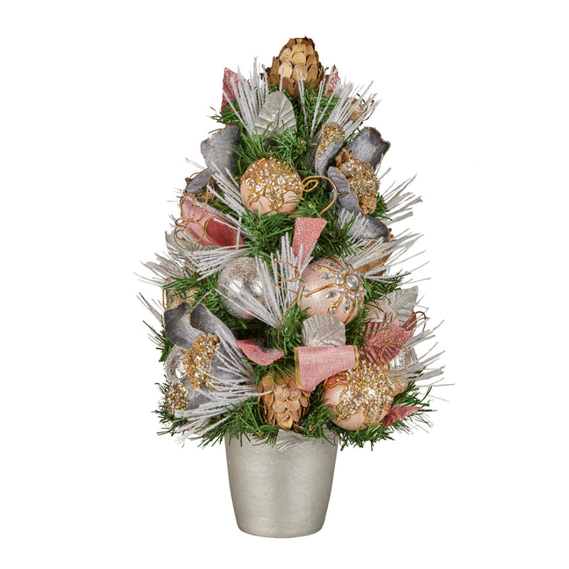Ronis Christmas Tree Potted Christmas Blush 51cm