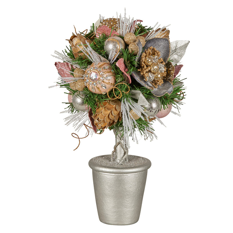 Ronis Topiary Potted Christmas Blush 36cm