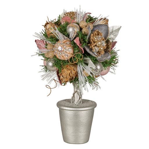 Ronis Topiary Potted Christmas Blush 36cm