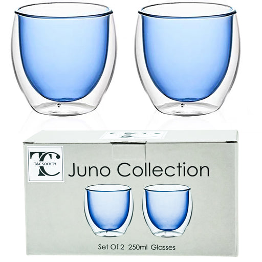 Kitchen Tableware Hued Glass 250Ml Blue Set Of 2