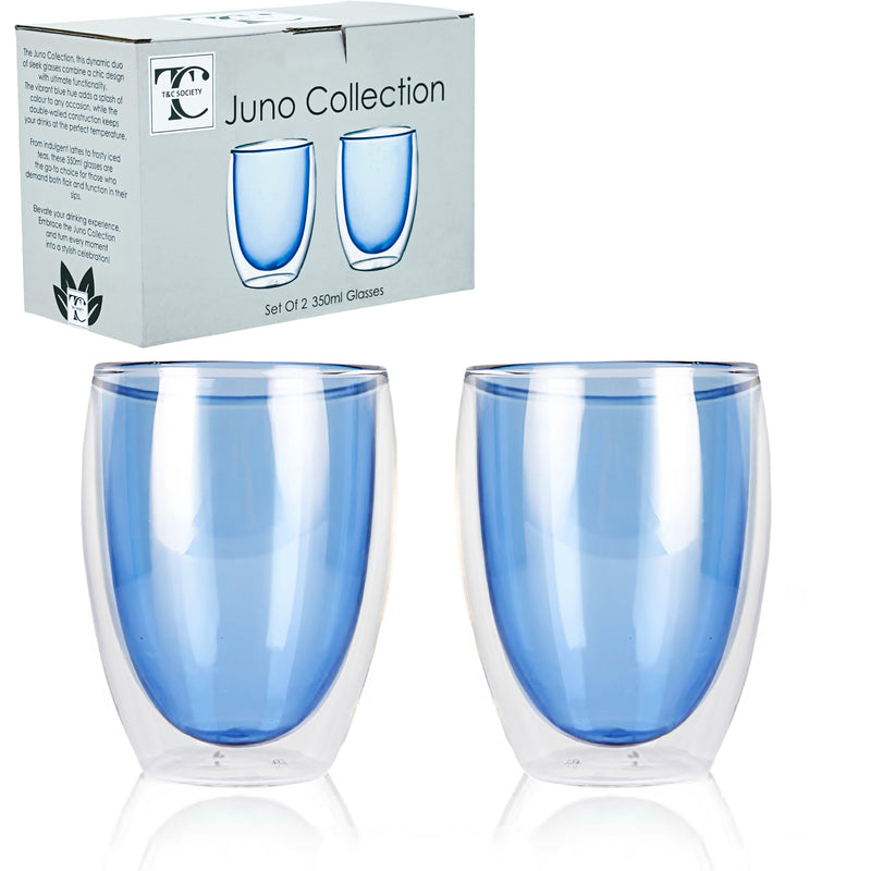Kitchen Tableware Hued Glass 350Ml Blue Set Of 2