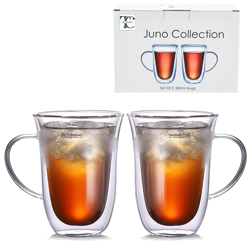Kitchen Tableware Clear Mug 300Ml Set Of 2
