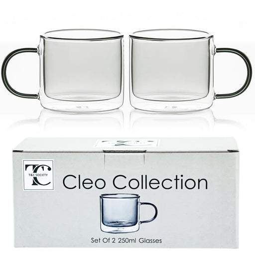 Hued Cups 250ml Grey Set of 2
