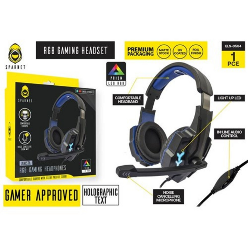 Ronis Gaming Headset with RGB and Mic