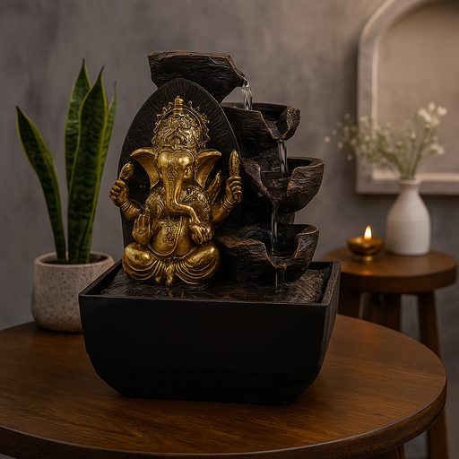 Ganesh Cascading Fountain 18cm tabletop water feature