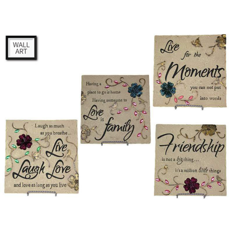 Ronis Garden Plaque with Wording 20cm Assorted