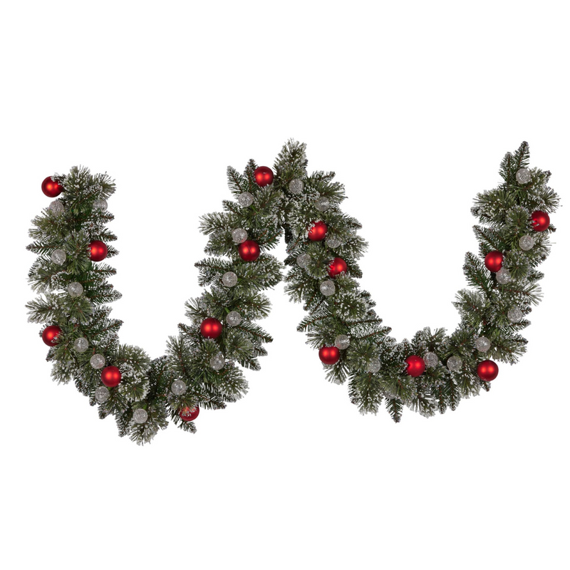 Ronis Garland with Lights-Snowy Bristle 274cm