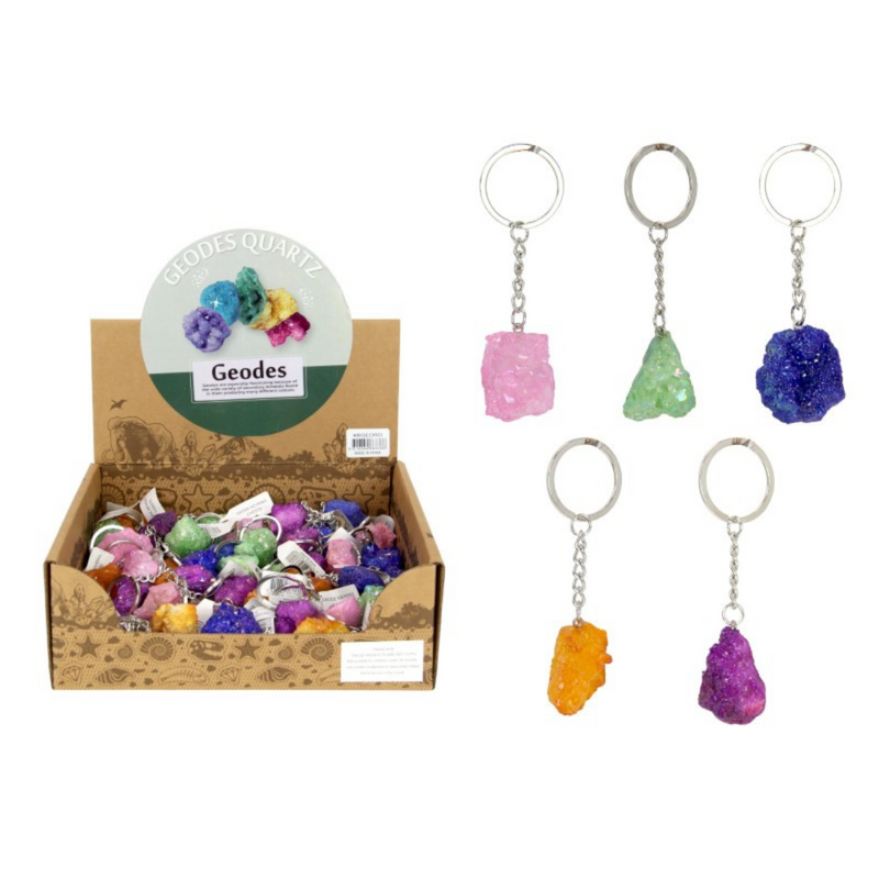 Ronis Geode Keyrings Assorted