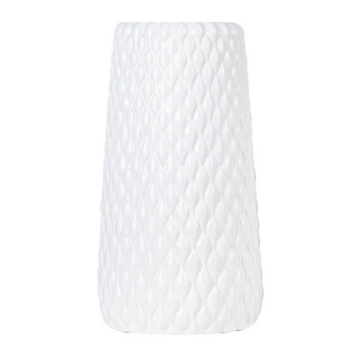 Ronis Geometric Grace Vase 15x28cm White