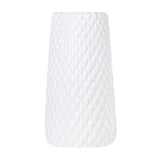 Ronis Geometric Grace Vase 18x33cm White