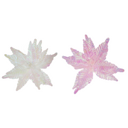 Giant iridescent poinsettia Christmas flower decoration assorted