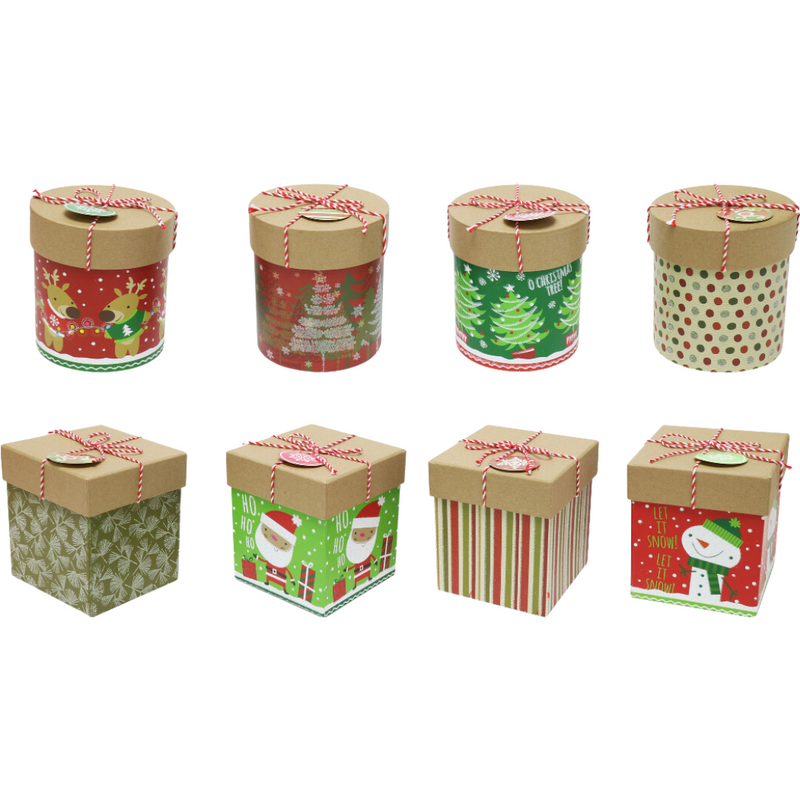 Ronis Gift Box Kraft with String Assorted
