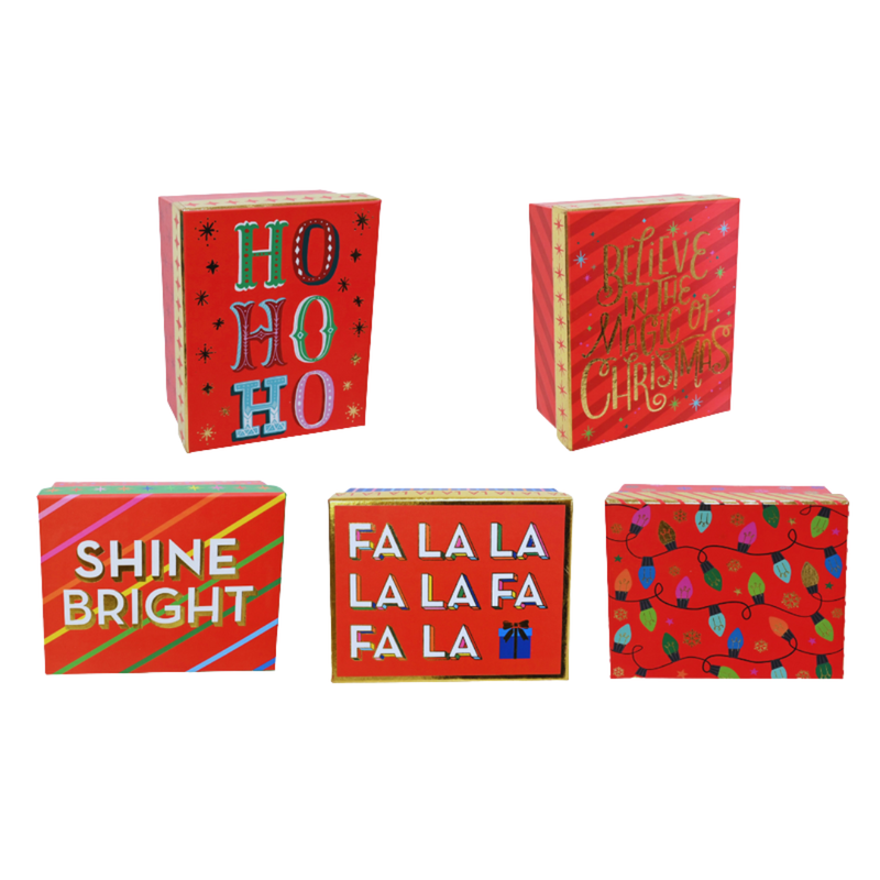 Gift Box Red Fancy Foil Assorted – elegant red foil gift boxes for festive gifting and special occasions