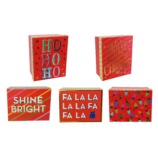 Gift Box Red Fancy Foil Assorted – elegant red foil gift boxes for festive gifting and special occasions