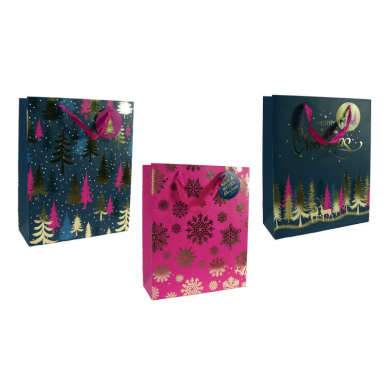 Ronis Giftbag Purple/Blue Gold Foil Large 3 Asstd