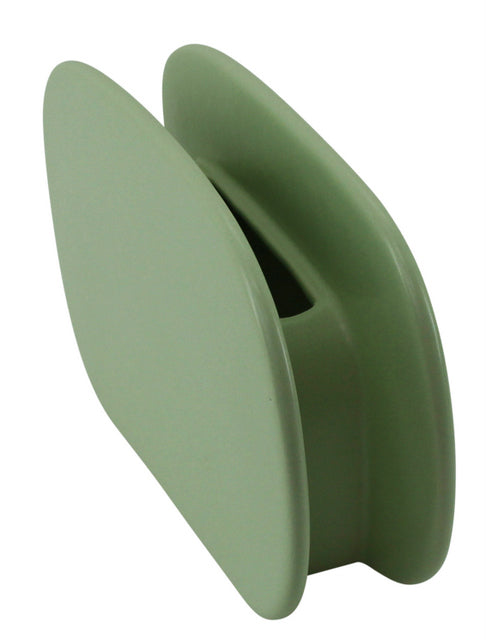 Gigi vase 19x5x11cm sage slim small decorative vase for minimal floral styling and coastal or Scandi home décor