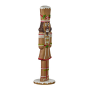 183cm tall gingerbread-themed Christmas nutcracker with candy and icing details