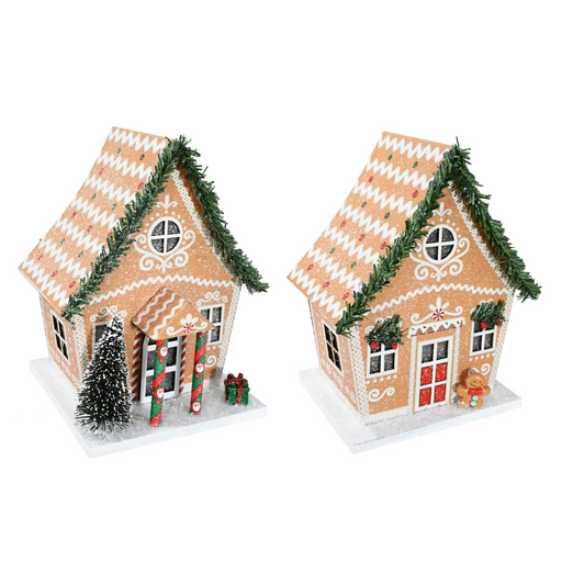 Ronis Gingerbread Decorated House Assorted
