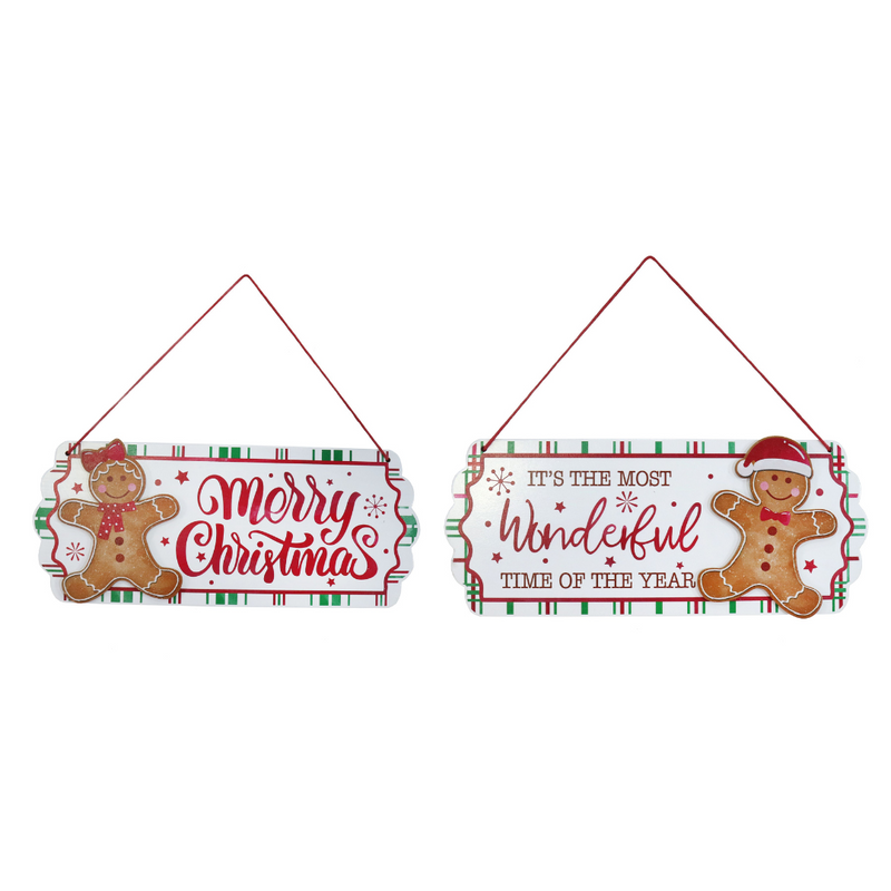 Ronis Gingerbread Hanging Plaque Assorted