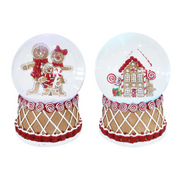 Ronis Gingerbread Resin Musical Waterball 10cm Assorted – thumbnail