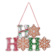 Ronis Gingerbread Snowflake HoHoHo Sign – thumbnail